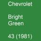 Preview: Chevrolet, Bright Green, 43 (1981).